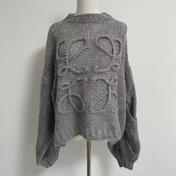 Anagram Knit Sweater with Knitted Sleeves - Picture 4 of 12